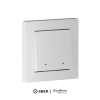 Выключатель 2-кл. AtlasDesign Smart 10А (сх. 5) L+N с подсветкой Zigbee механизм бел. SE ATN000153Z
