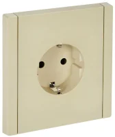 Розетка СП FORTE&PIANO FP415 16А с заземл. защ. шторки винт. крепл. ваниль IEK FP-R14-16-K10