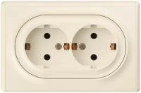 Розетка 2-м СП Florence 16А IP20 с заземл. винт. клеммы беж. 1E10401301 OneKeyElectro 2172790