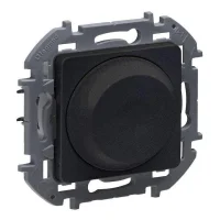 Механизм светорегулятора поворотного Inspiria 300Вт без нейтрали антрацит Leg 673793