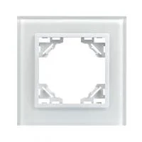 Рамка 1-м Минск стеклянная бел. Basic EKF ERM-G-401-10