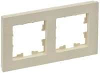 Рамка 2-м BRITE РУ-2-Бр беж. рифленый IEK BR-M22-51-K10