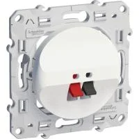 Розетка аудио СП Odace для колонок механизм бел. SchE S52R487