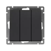 Выключатель 3-кл. СП Афина 10А IP20 механизм графит Universal A0043-Gr