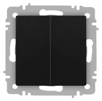 Выключатель Accent 6-104-05 двойн. 10А-250В IP20 СУ AL/CU антрацит Intro Б0063488