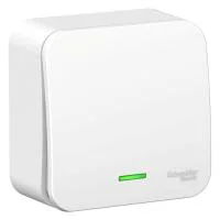 Переключатель проходной 1-кл. ОП Blanca 10А IP20 (сх. 6) 250В с подсветкой с изолир. пластиной бел. SE BLNVA106111