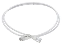 Патч-корд кат.5E UTP LSZH 1.5м slim колпачок с язычком бел. ITK PC08-C5EUL-1M5-SL-WT