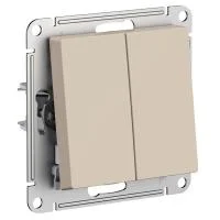 Переключатель проходной 2-кл. СП AtlasDesign 10А (сх. 6/2) 10AX механизм песочн. SE ATN001265