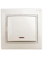 Выключатель 1-кл. СП Plano 10А IP20 1-102-02 250В с подсветкой сл. кость Intro Б0027598