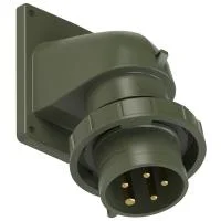 777252-6.u PCE Вилка встраиваемая угловая 32А/400V/3P+N+E/IP67, бронзово-зелёный