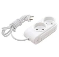 Удлинитель 2х2м без заземл. 10А IP20 защ. шторки Makel N2010031