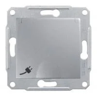 Розетка 1-м СП Sedna 16А IP44 250В с заземл. защ. шторки с крышкой механизм алюм. SchE SDN3100360