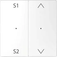 Клавиша двойная Merten D-Life PlusLink с S1/S2 вверх/вниз SD бел. лотос SchE MTN5227-6035