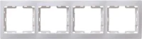 Рамка 4-м КВАРТА РГ-4-КБ горизонт. бел. IEK EMK40-K01-DM