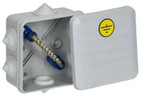 Коробка КУП КМ41361 100х100х50 IP44 6 вводов (7035) IEK UKO21-100-100-050-K41-55U