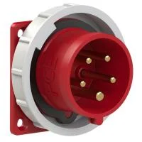 6152-6 PCE Вилка встраиваемая 16А/400V/3P+N+E/IP67, фланец 75x75