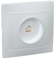 Розетка компьютерная 1-м СП Кварта РК10-КБ IP20 бел. IEK EKK10-K01-DM