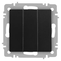 Выключатель Accent 6-106-05 тройной 10А-250В IP20 СУ AL/CU антрацит Intro Б0063540