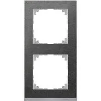 Рамка 2-м M-Pure Decor сланец/алюм. SchE MTN4020-3669