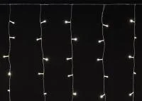 Гирлянда "Бахрома" 4.5х0.7м 200LED тепл. бел. IP44 провод прозр. 230В мерцание транзит IEK LGDU321-1-200-L3-T-S-44