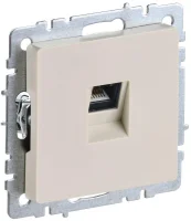 Розетка компьютерная СП RJ45 кат.6 BRITE РК11-БрКр механизм беж. IEK BR-K10-2-K10