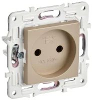Розетка SKANDY 10А без заземл. без защ. шторок SK-R02Sa песочн. IEK SK-R10-10-K98