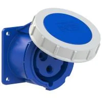 3232-6 PCE Розетка встраиваемая 32А/230V/1P+N+E/IP67, фланец 75x75