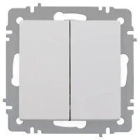 Выключатель Intro Accent 6-104-01 двойн. 10А-250В IP20 СУ AL/CU бел. Intro Б0063452