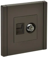 Розетка 2-м TV+RJ45 кат.6 FORTE&PIANO FP337 сер. IEK FP-AK20-2-K03