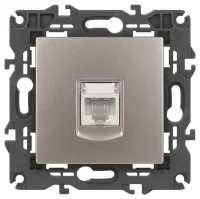 Розетка ЭРА Elegance 14-3107-16 RJ45 титан Эра Б0065764