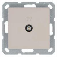 Розетка телевизионная оконечная TV Ф9.5мм механизм тауп Jasmart G6001T