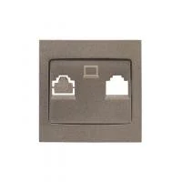 Панель лицевая Валенсия для розетки 1-м RJ-45 графит PROxima EKF ESK01-L-035-60