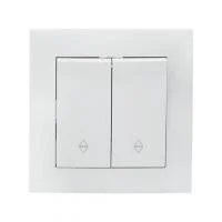 Переключатель проходной 2-кл. СП Валенсия 10А IP20 бел. PROxima EKF EWV10-027-10
