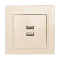 Розетка USB 2-м СП Минск 2.1А беж. EKF ERR-2USB-200