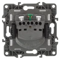 Розетка 1-м СП Эра12 12-2102-01 16А IP20 16AX 250В 2P+E Schuko защ. шторки механизм бел. Эра Б0014687