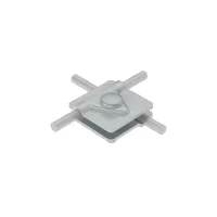 Соединитель универсальный 2USM-D5-10 TD для прутка d5-10мм с 2 пластинами 40х40мм сталь термодиффузион. цинк. КМ MA0282