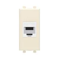 Розетка компьютерная 1мод. Avanti "Ванильная дымка" RJ45 кат.5E без шторок модульная механизм DKC 4405661