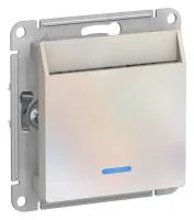 Выключатель карточный 2мод. СП AtlasDesign 10А IP20 без задержки времени механизм жемчуж. SE ATN000467