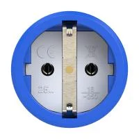 2510-bs PCE Розетка кабельная 16A/250V/2P+E/IP20 корпус синий, маркер черный
