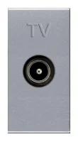 Розетка телевизионная TV 1мод. Zenit прост. механизм серебр. ABB 2CLA215070N1301