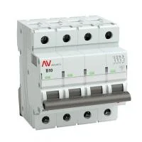 Выключатель автоматический модульный 4п B 10А 10кА AV-10 AVERES EKF mcb10-4-10B-av