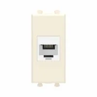 Розетка телефонная 1мод. Avanti "Ванильная дымка" RJ12 без шторок модульная механизм DKC 4405611