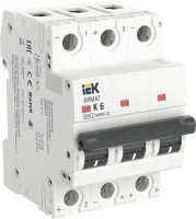 Выключатель автоматический модульный 3п K 6А M06N-DC ARMAT IEK AR-M06N-3-K006DC