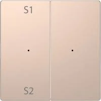 Клавиша двойная Merten D-Life PlusLink с S1/S2 пусто SD шампань SchE MTN5226-6051