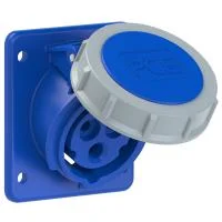 4132-6ttf87 PCE Розетка встраиваемая наклонная 16А/230V/1P+N+E/IP67,фланец 75x85,безвинтовое подключение