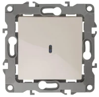 Выключатель 1-кл. СП Эра12 12-1102-02 10А IP20 250В 10AX с подсветкой механизм сл. кость Эра Б0014634