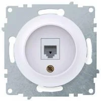 Механизм розетки комп. 1-м СП Florence 1xRJ45 кат.5e бел. 1E20701300 OneKeyElectro 2172770
