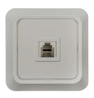 Розетка телефонная 1-м СП Bolleto 7034 16А IP20 бел. ASD / IN HOME 4690612000398