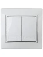 Выключатель 2-кл. СП Plano 10А IP20 1-104-01 250В бел. Intro Б0027601