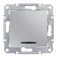 Выключатель 1-кл. СП Sedna 10А IP20 (сх. 1а) 250В с син. подсветкой механизм алюм. SchE SDN1400160